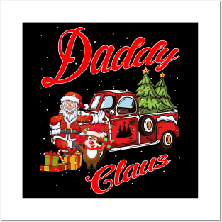 Daddy Claus Santa Car Christmas Funny Awesome Gift Posters and Art